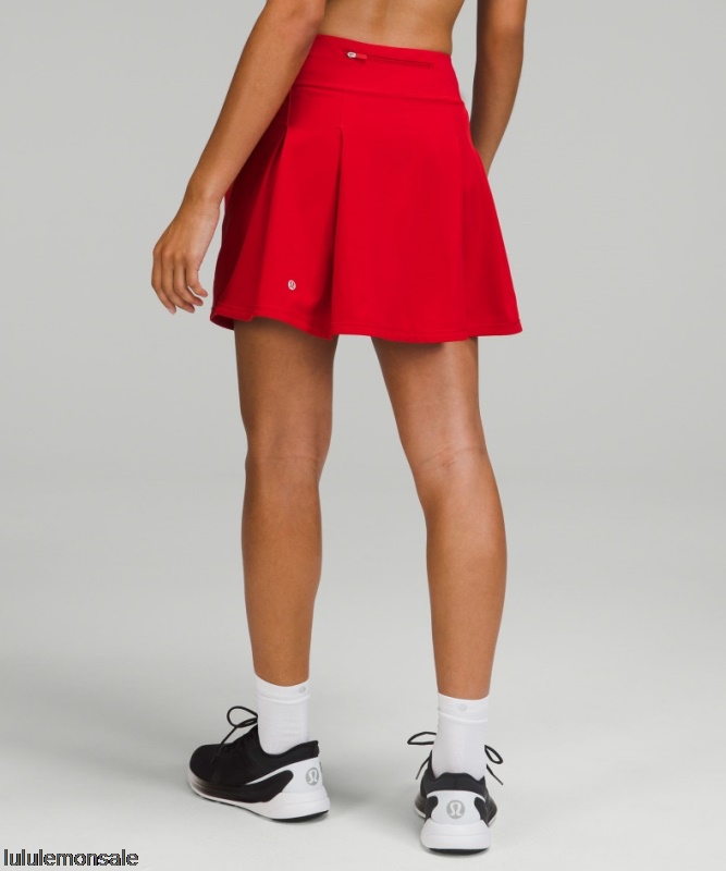 Lululemon Damen DELULU417 | Pace Rival Mittelhoher Rock Extra Lang Dunkelrot